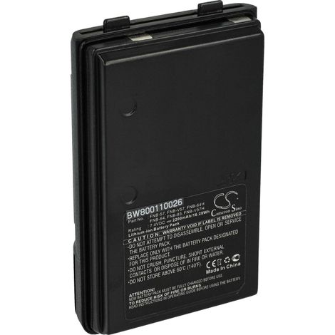 vhbw 1x Battery compatible with Yaesu Vertex VXA-200 Aviator Pilot II, VXA210A, VX-A210A Radio, Walkie-Talkie (2000mAh, 7.4 V, Li-Ion) (1/4)