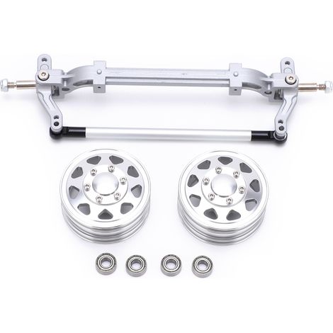 Jante de roue avant pour remorque RC, résistante à la corrosion et à l'usure, durable et robuste, moyeu haute résistance pour camion.