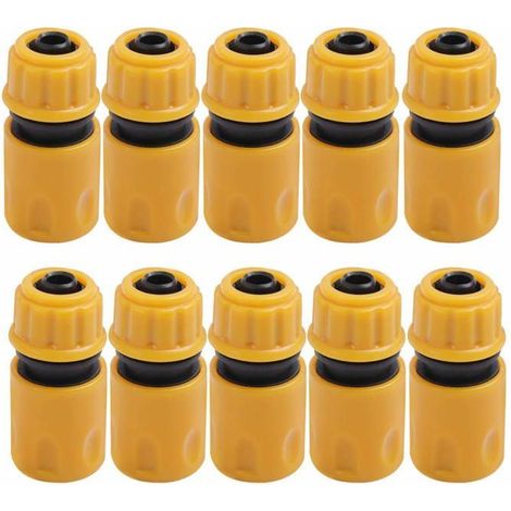 Ecleanfy - Raccord tuyau d'arrosage - AIMOONSA - 16 mm (1/2 pouce) - Lot 10 - Plastique robuste - Raccord rapide double sortie (1/5)