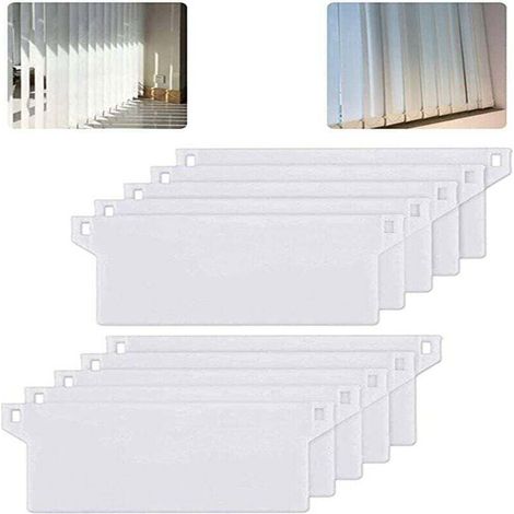 dou – Lot de 10 plaques de lestage pour store californien – Poids 31g chacune – Plastique haute qualité avec revêtement UV – Remplacement facile - 10pcs (1/4)