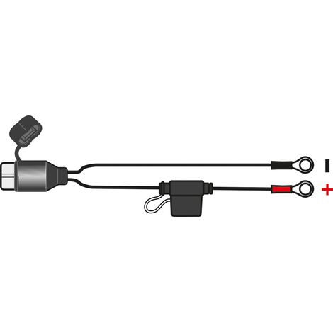 Câble Oxford avec fusible pour chargeur USB Moto Oximiser/Maximiser