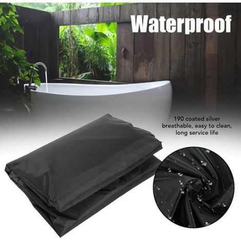 SPA Extérieur Baignoire Couverture Housse bache antipoussière 21021030cm Noir Haute Qualité Noir COUVERTURE (1/4)