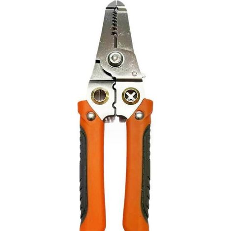 Pince multifonction orange pour dénuder et presser les fils, pince pour les fendre et les enrouler