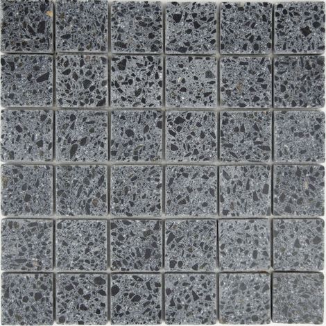 MOSAIQUE TERRAZZO BLACK 1 PLAQUE 30,5 x 30,5 CM CASA LINEA