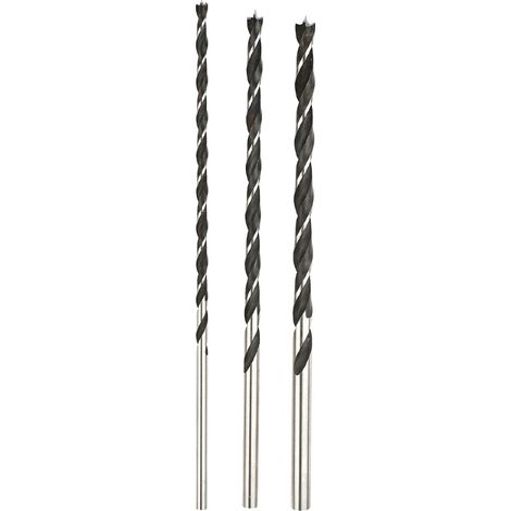 Holzbohrer, Balkenbohrer, 6, 8 und 10 mm, Gesamtlänge 250 mm, nutzbare Länge 155 mm, 3 Stück (1/3)