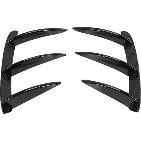 Ailettes de Pare-Chocs Arrière en Noir Brillant, Paire de Séparateurs de Dents de Diffuseur Arrière de Voiture Gauche Droite pour Ajustement Universel, Garniture Extérieure (1/5)