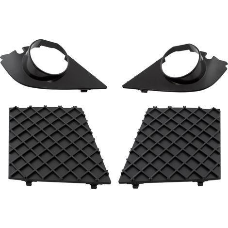 Set di 2 cornici per fari alogeni e 2 griglie paraurti per BMW Serie 5 E60 E61 03-10 (set da 4 pezzi) (1/5)