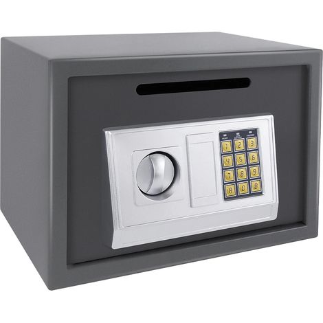 Cerradura digital segura, construcción de acero macizo, 16L Gris (1/2)