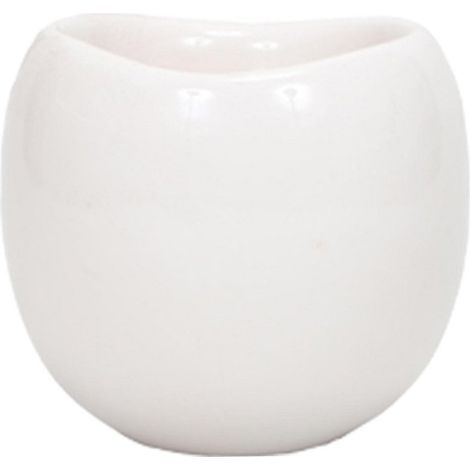 Cache-pot Décoratif en Céramique Blanche Forme Bol avec Bord Ondulé pour Intérieur - Ø 9 cm - PANGIVO (1/5)