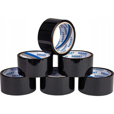 SMART BLACK Acryl-Verpackungsband 48/50y - 6 Stück. (1/5)