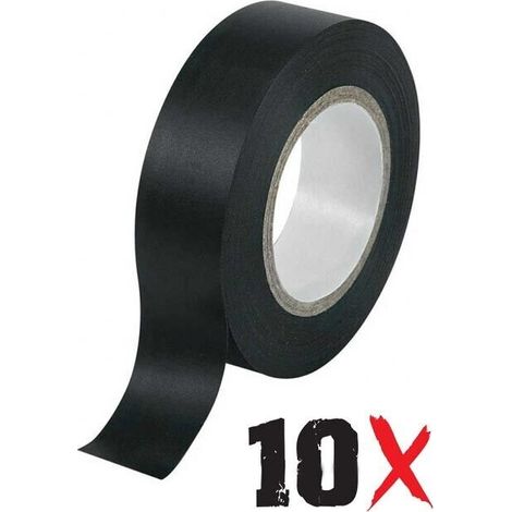 Nastro isolante nero - 19mm x 10 mt - 10 pz