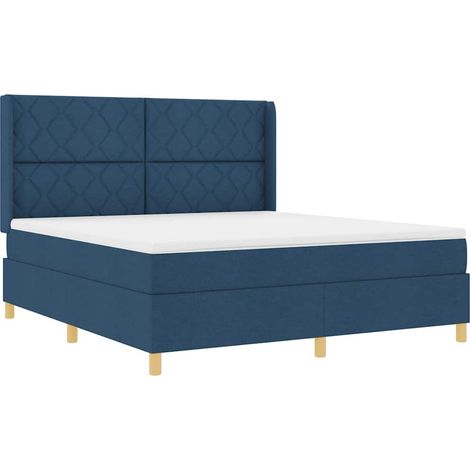 Maison Exclusive - Letto a molle con strisce LED Blu 180 x 200 cm Tessuto (1/5)