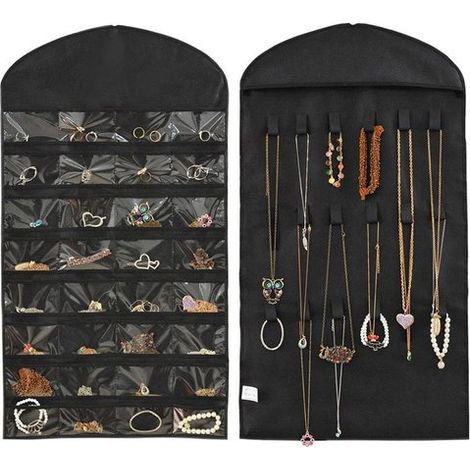 Organisateur de bijoux suspendu – 32 compartiments – Rangement – Gain de place (1/5)