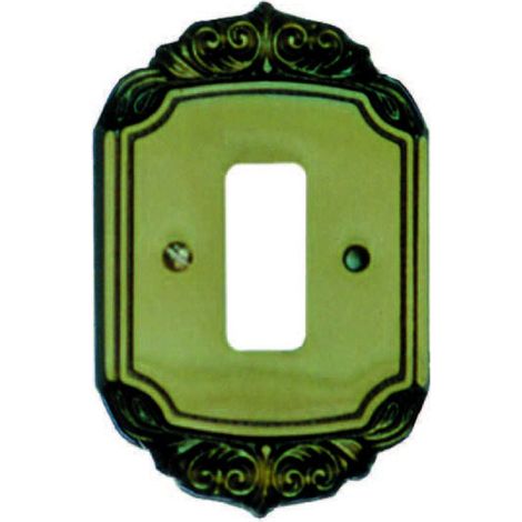 Coprinterruttori 1 posto lavinia piuma in ottone - 20 pz
