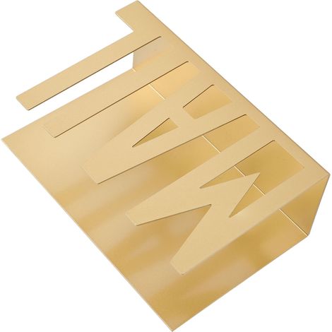 Organiseur de courrier en métal élégant, design ajouré, porte-courrier de bureau pour factures, lettres et papiers, couleur or (1/5)