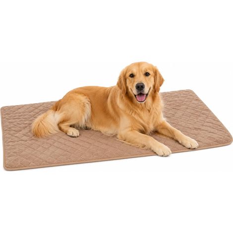 Panier Chien - Coussin Chien et Chat orthopédique Beige XXL - idéal pour Cages métalliques et Memory Foam - 116x69x2cm (1/5)