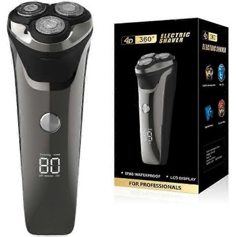 Rasoir électrique pour homme, rasoir rotatif 4D avec écran LCD (1/4)
