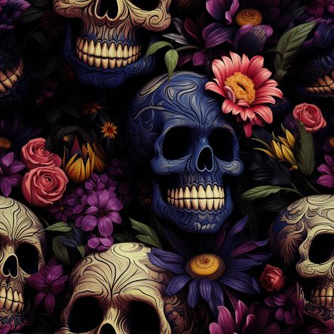 Tela Oxford decorativa para exteriores - Motivo de calavera I DX4058 (1/5)
