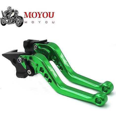 Levier de frein et d'embrayage court réglable avec logo Duke (vert) pour motos Duke 125, 200, 250 et 390. (1/5)