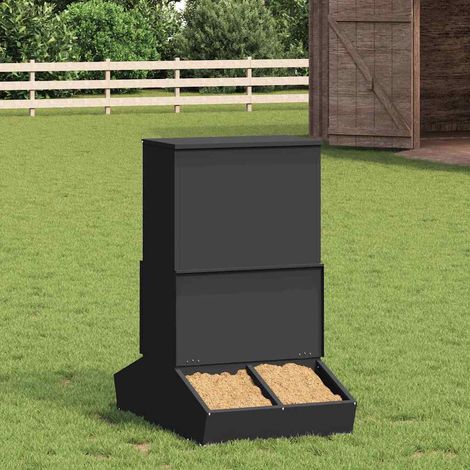 vidaXL Nutriente per Maiali Nero 82 x 51 x 91,5 cm