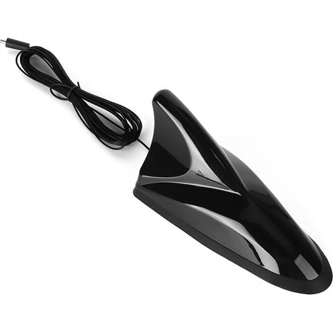 Antenne aileron de requin universelle 12 V pour autoradio AM/FM, type mât de toit, connecteur SMA mâle (1/5)