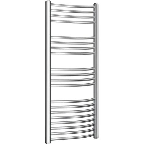 Termoarredo bagno scaldasalviette 50x112 cromo curvo interasse 45 cm (1/3)