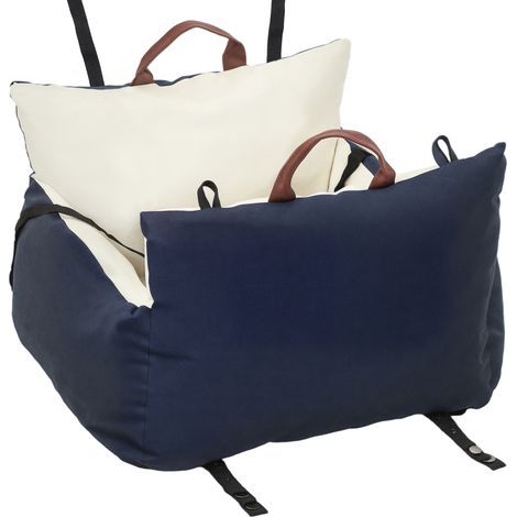 Sedile auto per cani, 2 cinghie, coperture lavabili, per animali di meno di 5 kg, blu (1/5)