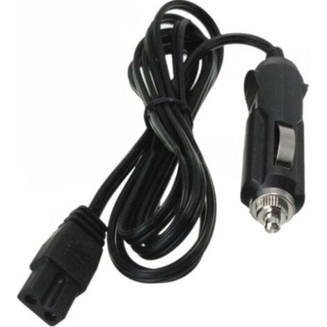 Refrigerador para coche de 12 V CC - Fuente de alimentación para encendedor de cigarrillos - Cable de alimentación de 2 m - Enchufe con fusible (12 V negro) (1/4)