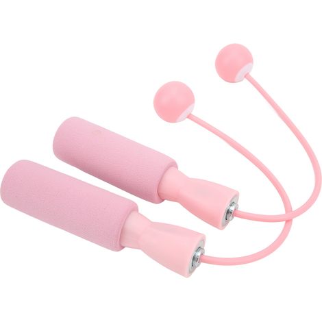 Corde à Sauter Invisible avec Roulements Doubles, Ajustable pour Tous - Rose (1/5)