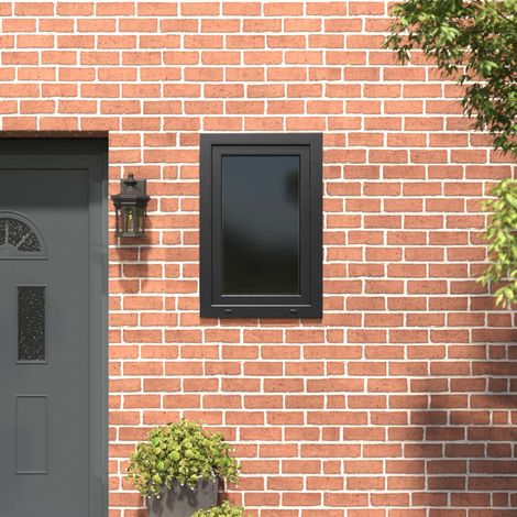 Teenpull – Kellerfenster RISOR 60 x 80 cm PVC und Glas Anthrazit
