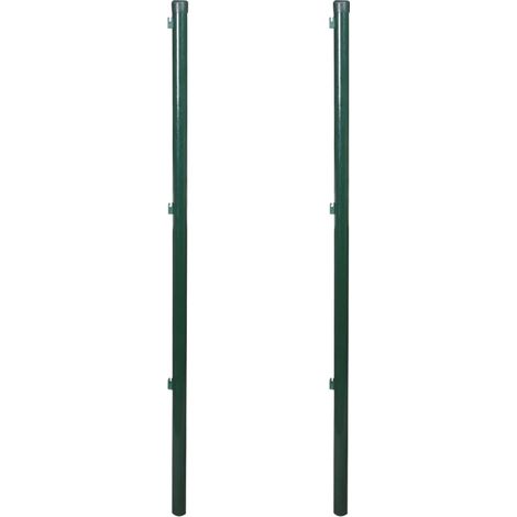 Poteaux de clôture, 2 pièces, 115 cm (1/2)