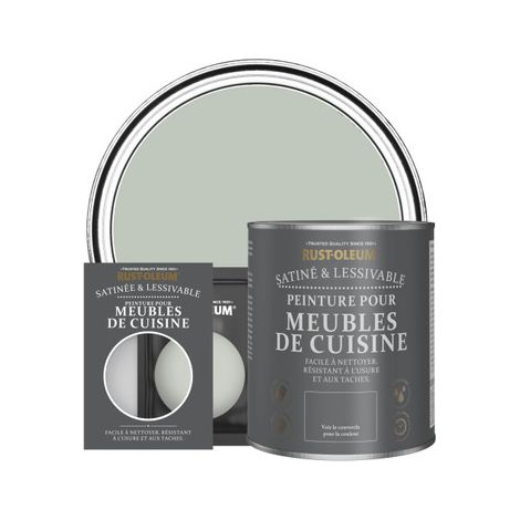 Peinture pour Meubles de Cuisine, Finition Satinée - Vert Craie (1/3)
