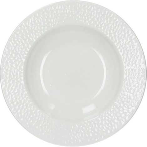 Assiette creuse en porcelaine blanche GOLF diamètre 22 cm