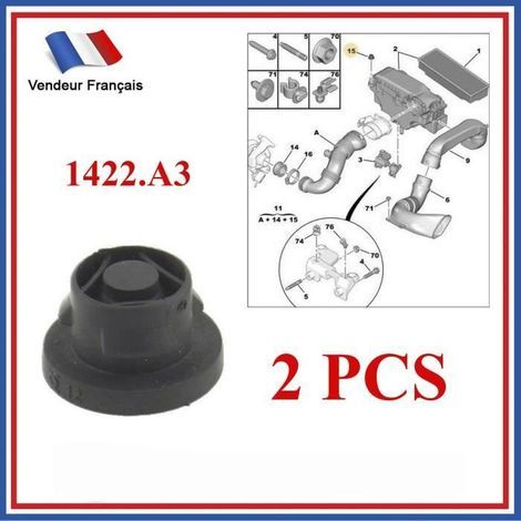 Lot de 2 Support Silent Bloc Filtre Air Admission 1422.A3 pour 1.6 HDI 1422A3-Ywey
