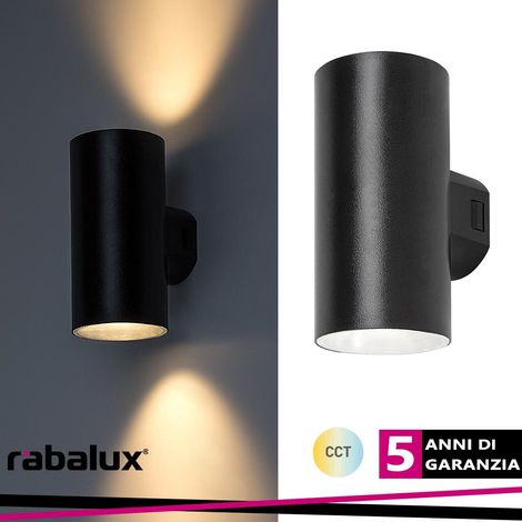 URFA WALL 18W LED ROUND BLACK CCT 3000-4000-6500K 1800LM - Luce FREDDA (1/3)