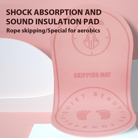 Tapis de saut à la corde pour la maison, tapis de yoga silencieux et antidérapant pour l'entraînement sportif et le fitness (1/5)