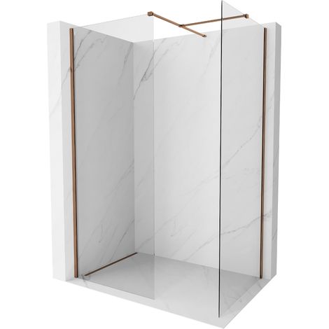 Mexen Kioto-X Duschwand Walk-in 160 x 100 cm, transparent 10 mm, Roségold - 800-160-202-60-00-100-X