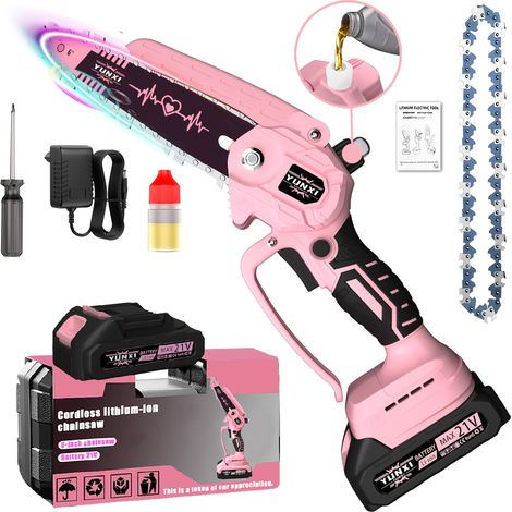 Nouvelle tronçonneuse portable sans fil, petite tronçonneuse portative, tronçonneuse électrique, idéale pour la coupe du bois et le travail du bois, la taille des branches, les cours, les maisons et l