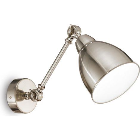 Applique Industrial-Minimal Newton Metallo Cromo 1 Luce E27 (1/2)