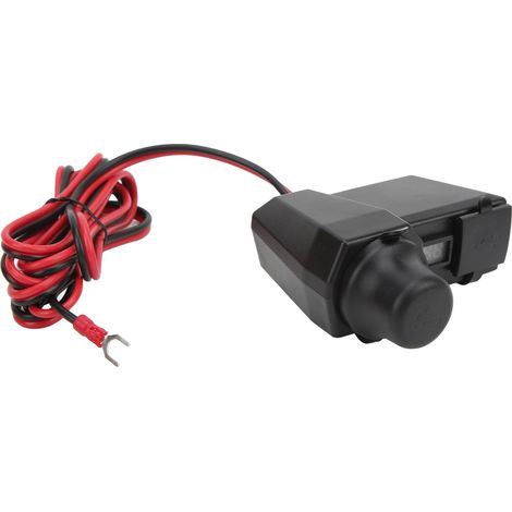 Chargeur de téléphone pour moto, adaptateur double USB multifonction, 10-24 V avec affichage numérique rouge, voltmètre pour quads (1/5)