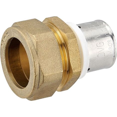 Pressfitting-Übergang 26 x 3,0 mm MV-Rohr auf Klemmverschraubung für 28 mm Kupferrohr
