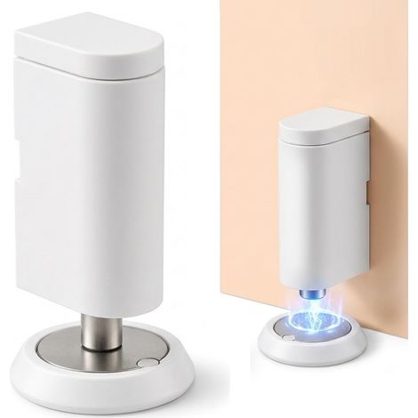 Bloc Porte, Stop Porte, Bloc Porte Aimanté, Porte Magnetique, Butée De Porte Magnétique, Butée Sol Zinc Sans Perçage, pour Maison, Bureau, Intérieur (1/4)