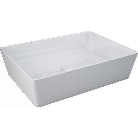 Lavabo da appoggio feeling rettangolare bianco alpino (1/4)