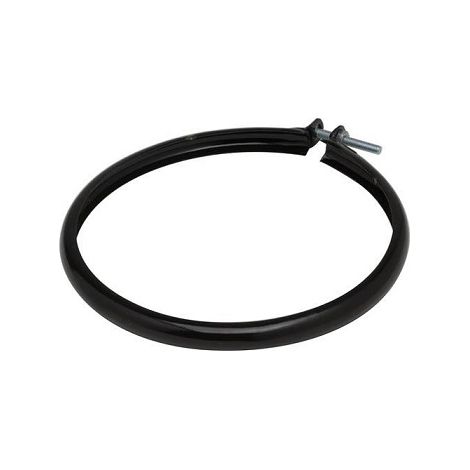 TEN – Bague émaillée noir mat Ø150 – Acier émaillé résistant aux acides et fortes températures – Pour chaudières et foyers