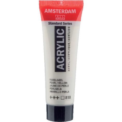 Peinture acrylique en tube - Jaune de perle - 818 - Amsterdam - 20ml (1/2)