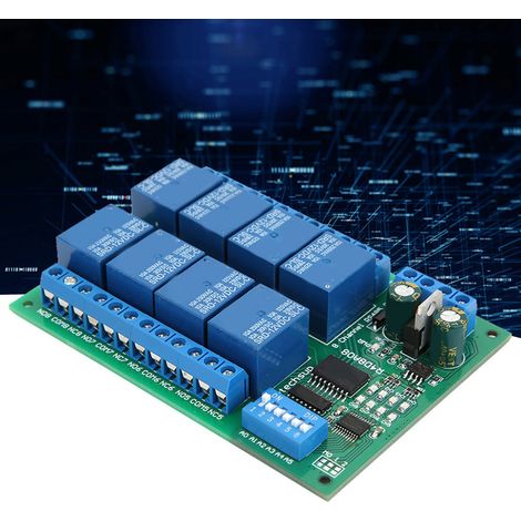 Carte d'extension PLC relais RS485 8 canaux 12 V pour télécommande via protocole RTU (1/5)
