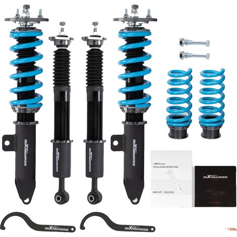 Coilover-System, 24-stufige einstellbare Dämpfung, höhenverstellbar, Stahlkonstruktion, kompatibel mit Dodge und Chrysler, 28 kg (1/5)