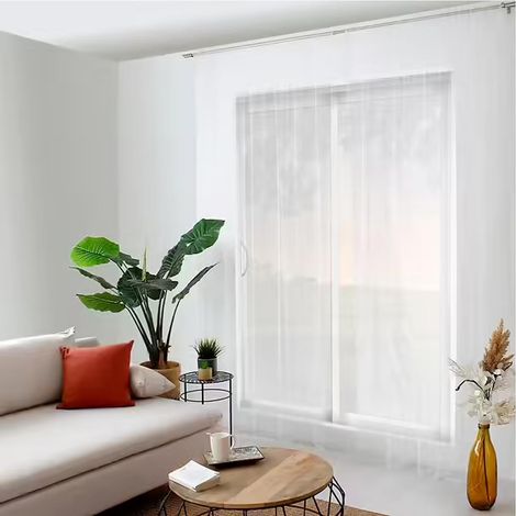 Rideau Voilage Moustiquaire "Moustik" 140x240cm Blanc (1/3)