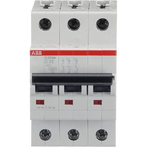 Interruttore modulare ABB S200M 3P 25A curva C 10kA - 2CDS273001R0254