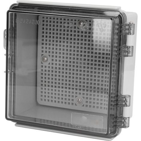 Boîte de jonction étanche IP67, couvercle transparent à charnière, boîtier électrique en plastique ABS avec plaque de montage pour extérieur (1/5)